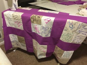 wedding quilt top