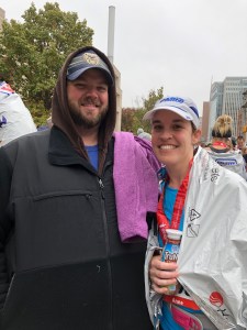 couple after half marathon