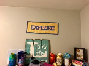 sewing room shelf