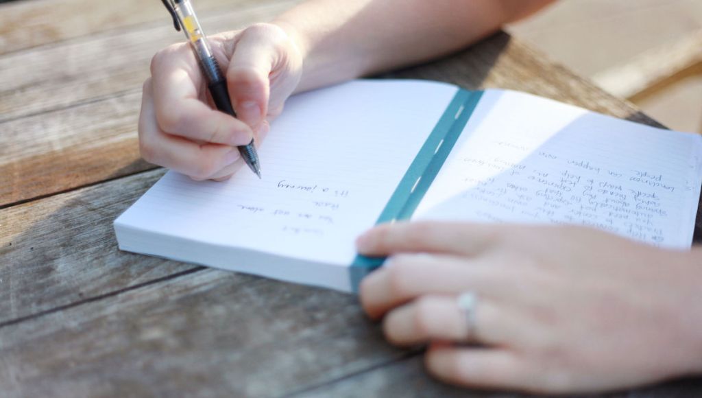 writing in a journal, I trust my writing