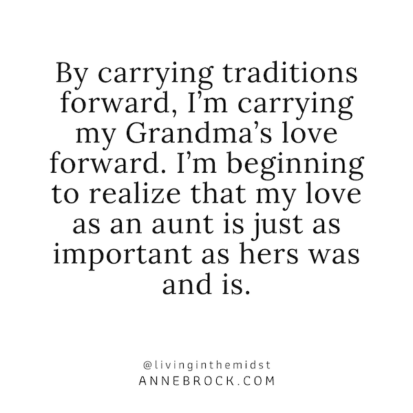 carrying traditions forward